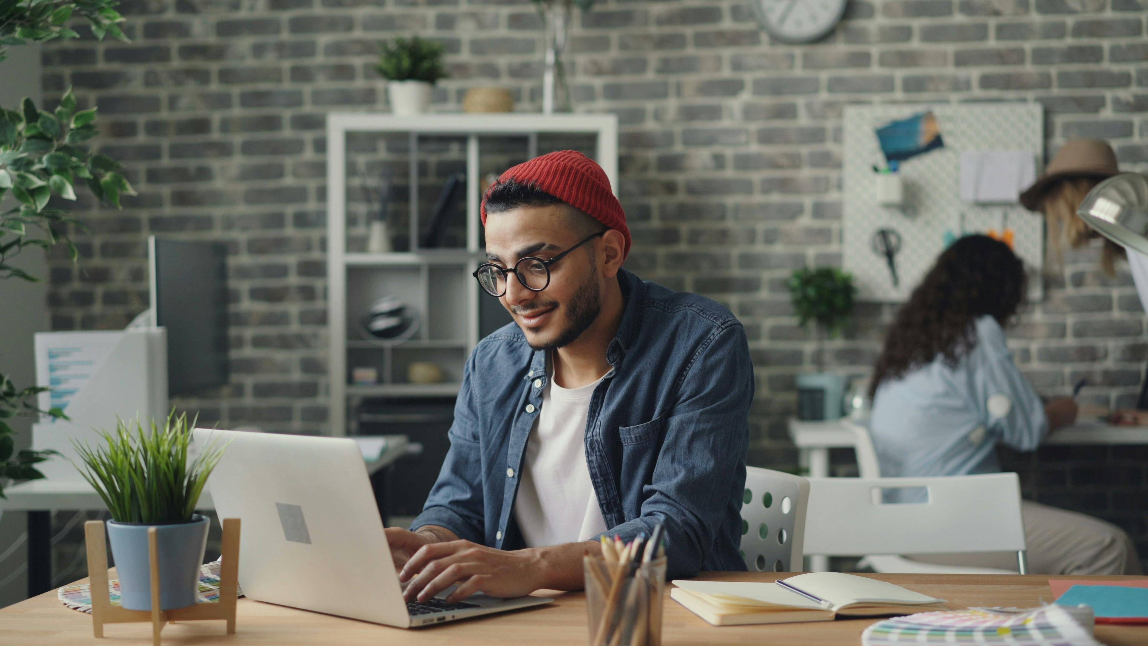 person working on the laptop